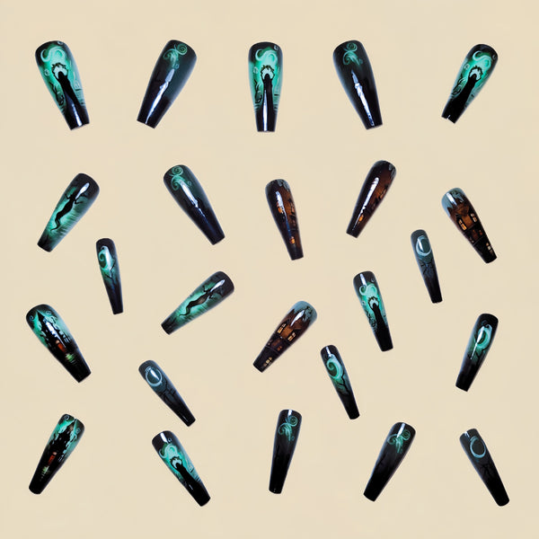 12 Sizes-24 Pcs Press On Nails Y256