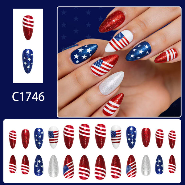 12 Sizes-24 Pcs Press On Nails C1746