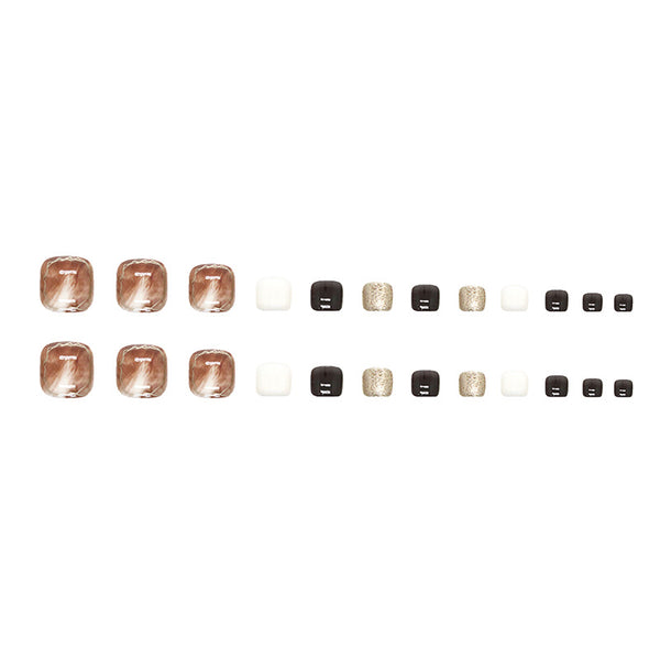 12 Sizes-24 Pcs Press On Nails F061