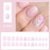 12 Sizes-24 Pcs Press On Nails C1054