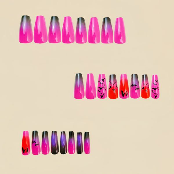 12 Sizes-24 Pcs Press On Nails Y643