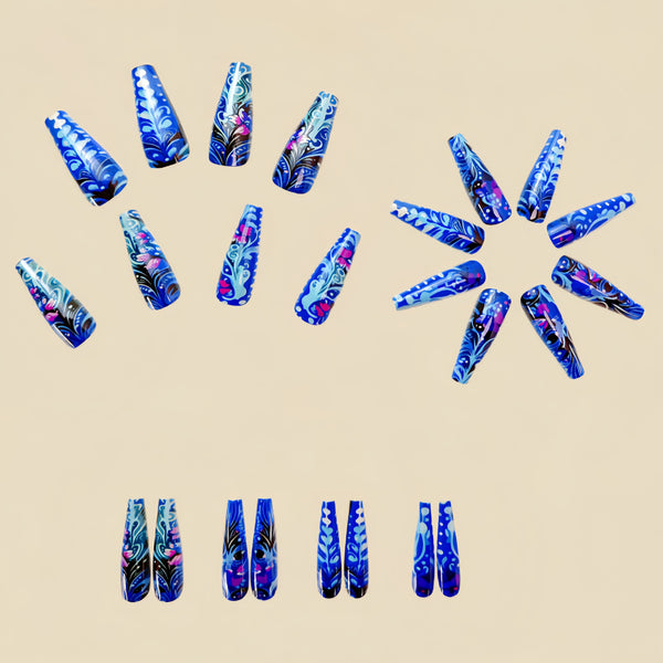 12 Sizes-24 Pcs Press On Nails Y534