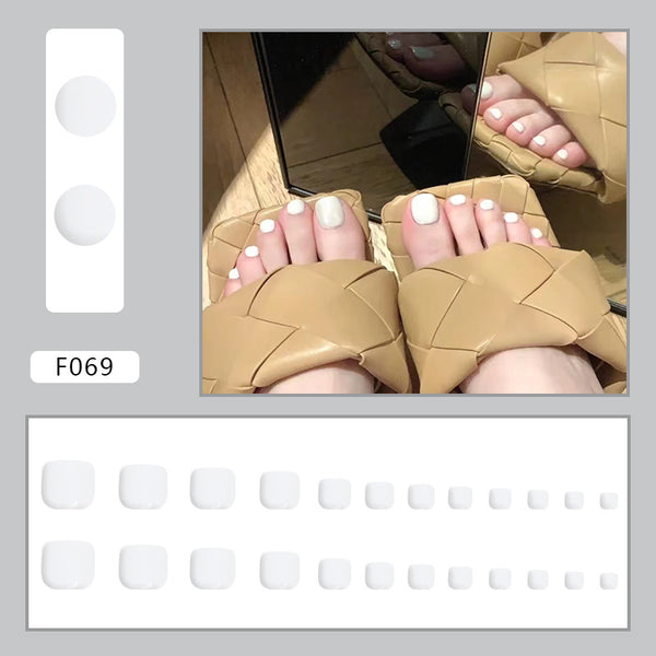 12 Sizes-24 Pcs Press On Nails F069
