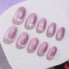 Medium Oval Pink Press on Nails