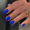 Blue Glossy Short Square Press on Nails