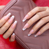 French Glossy Long Pink Press on Nails