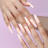 French Glossy Long Press on Nails