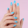 Blue Glossy Medium Ombre Press on Nails