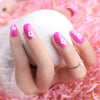 Glossy Medium Pink Press on Nails