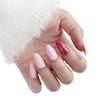 Almond Glossy Medium Pink Press on Nails