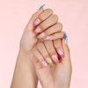 Almond French Glossy Medium Pink Press on Nails