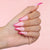 French Long Pink Press on Nails