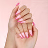 French Long Pink Press on Nails