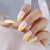 Almond Glossy Medium Ombre Press on Nails