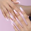 French Glossy Long Ombre Pink Press on Nails