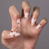 Almond Glossy Medium Pink Press on Nails