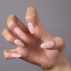 Almond Glossy Medium Pink Press on Nails