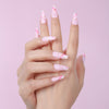 Glossy Long Ombre Pink Press on Nails