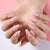 Almond French Glossy Medium Pink Press on Nails