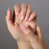 Almond French Glossy Medium Pink Press on Nails