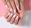 Glossy Medium Pink Press on Nails