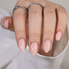 Almond Glossy Medium Pink Press on Nails