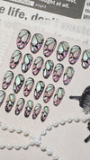 3D Butterfly Wing 12 Sizes-24 Pcs Press On Nails JP-3506