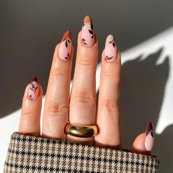 12 Sizes-24 Pcs Press On Nails W1822