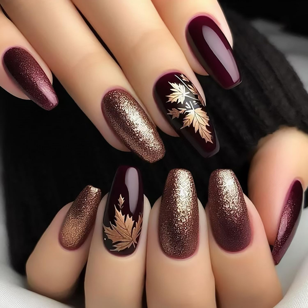 12 Sizes-24 Pcs Press On Nails W1836